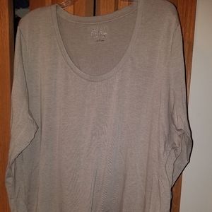 Oatmeal colored long sleeve tshirt